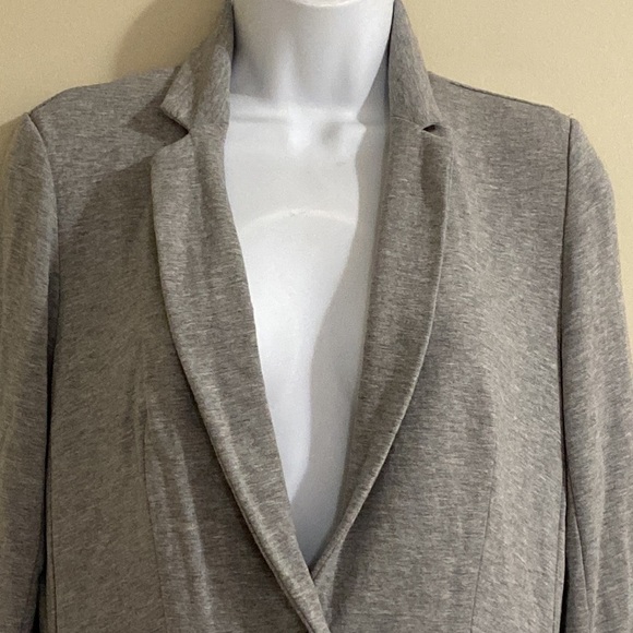 Magaschoni women. Cardigan sweater M soft cozy lagenlook gray office button down - Picture 2 of 8